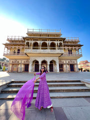 Baruni Purple Anarkali Set 6