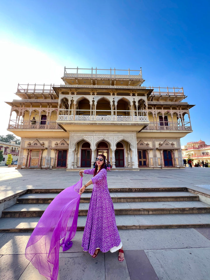 Baruni Purple Anarkali Set