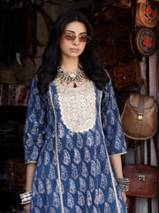 ROOP BLUE KURTA PANT SET 3
