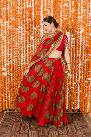 Chanchal Red Georgette Lehenga Set With Dupatta 2