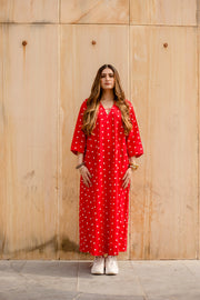 Dill Red Dress Gulabo Jaipur
