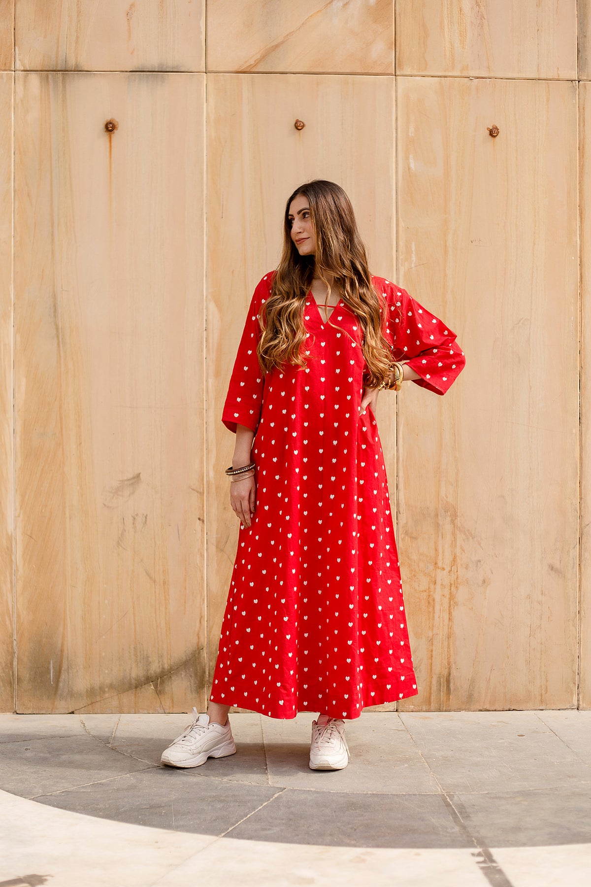 Dill Red Dress Gulabo Jaipur