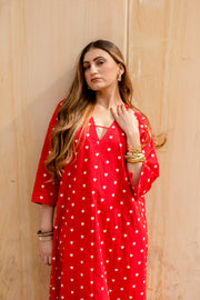 Dill Red Dress Gulabo Jaipur