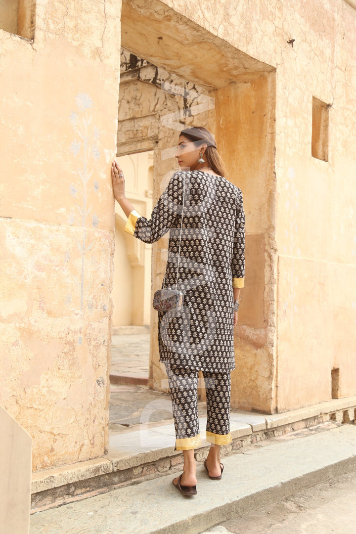 Inara Black Anarkali Set