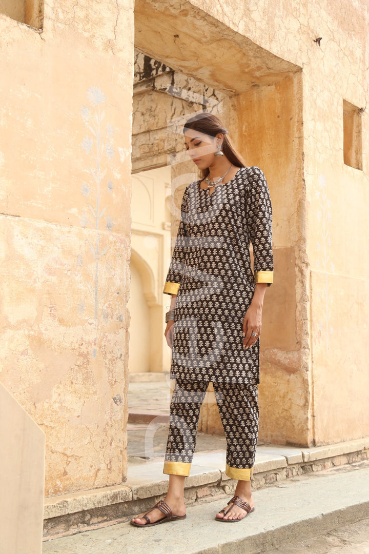 Inara Black Anarkali Set