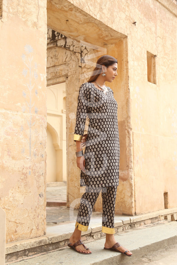 Inara Black Anarkali Set