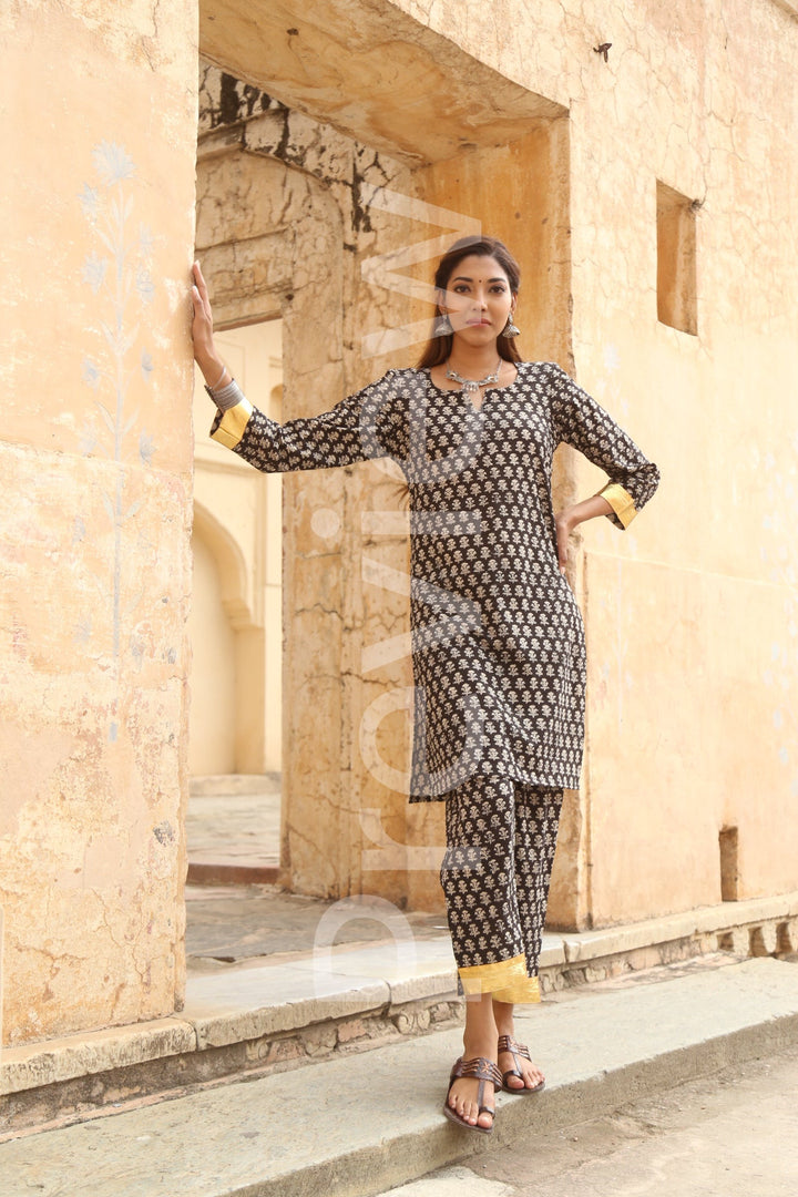 Inara Black Anarkali Set