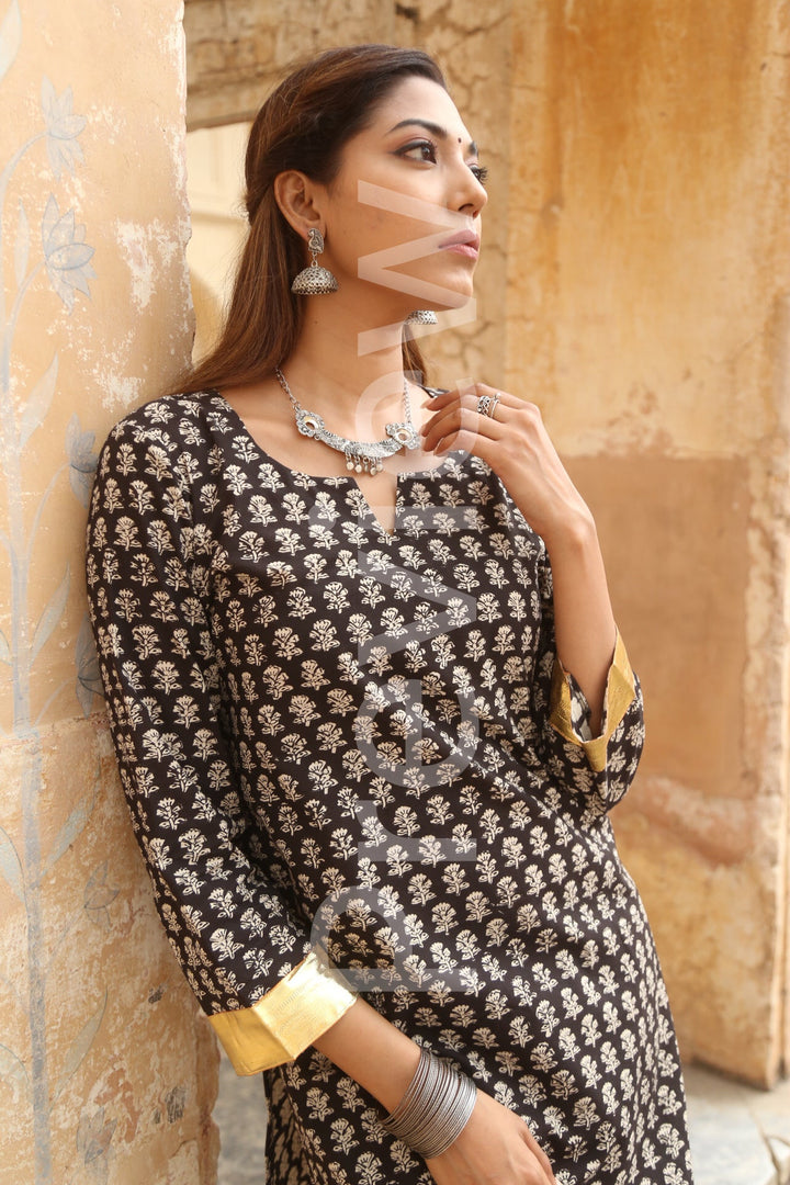 Inara Black Anarkali Set