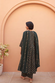 Bagru Green Anarkali Set 5