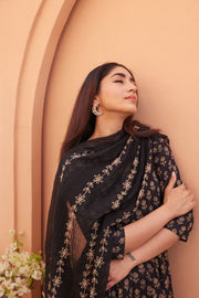 Bagru Black Anarkali Set 4