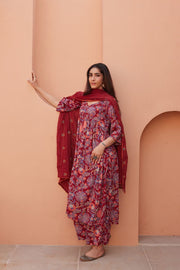 Suki Red  Anarkali Set 2
