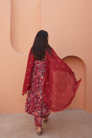 Suki Red  Anarkali Set 5