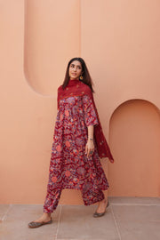 Suki Red  Anarkali Set 4