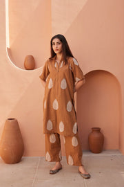 Khalak Brown Co-ord Set 1