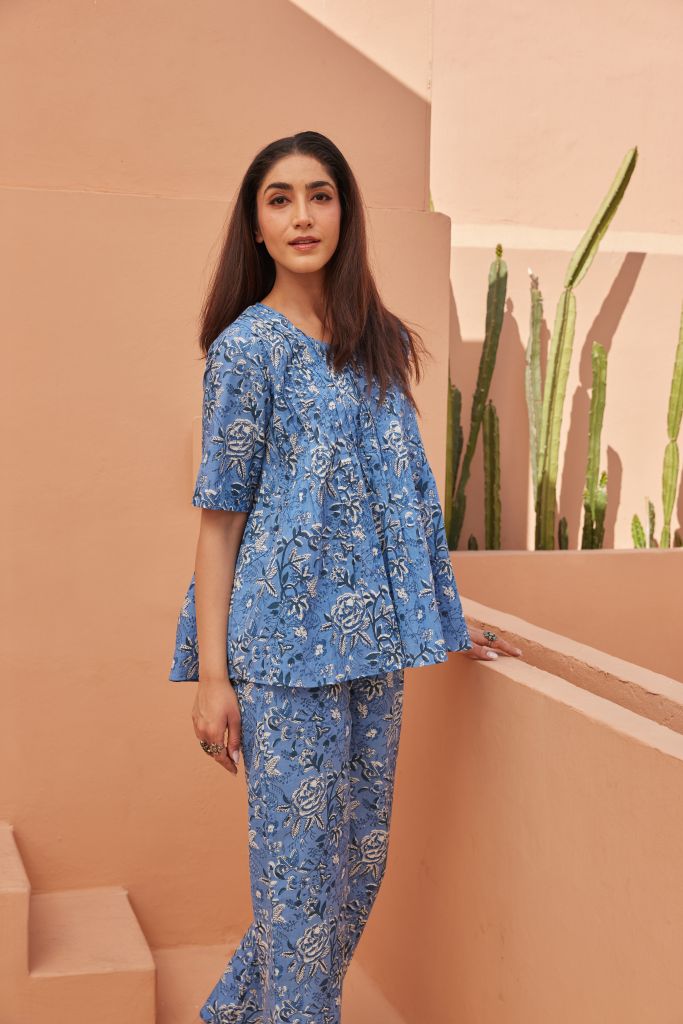 Saba Blue  Co-Ord Set