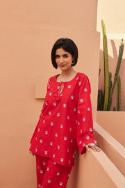 Kewa Red Co-Ord Set Gulabo Jaipur