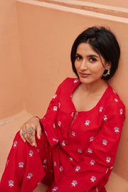 Kewa Red Co-Ord Set Gulabo Jaipur