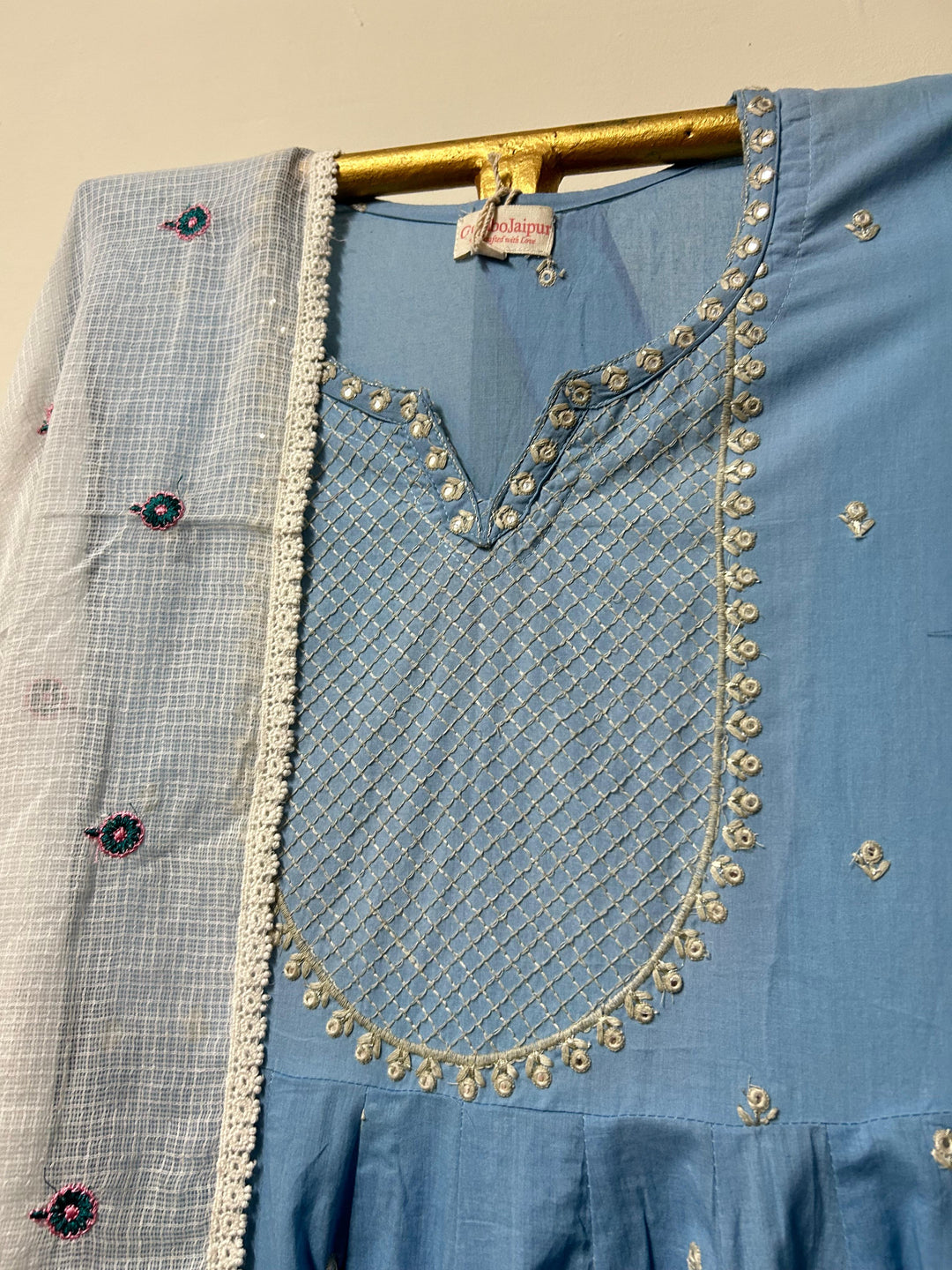 ROHEE BLUE ANARKALI SET Gulabo Jaipur