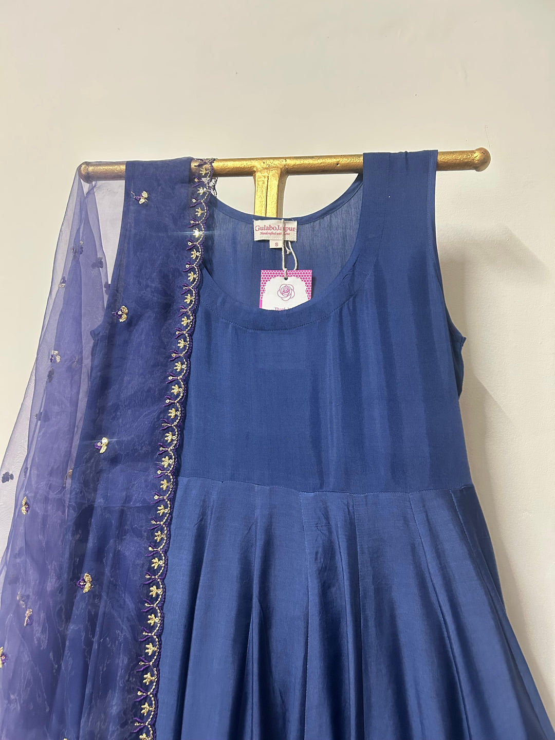 NOYA BLUE ANARKALI SET Gulabo Jaipur