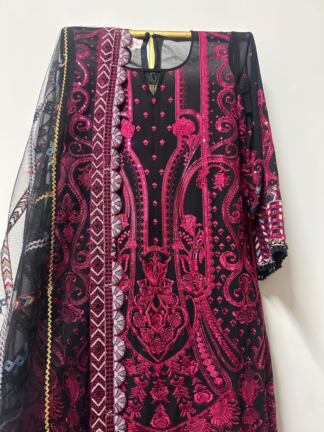 RUHAAN BLACK STRAIGHT SET Gulabo Jaipur