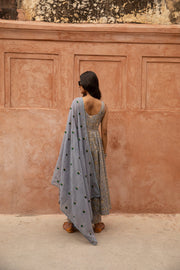 Noorani Blue Anarkali Set Gulabo Jaipur
