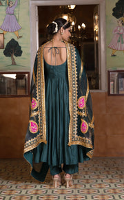 Shri Green Anarkali Set Gulabo Jaipur