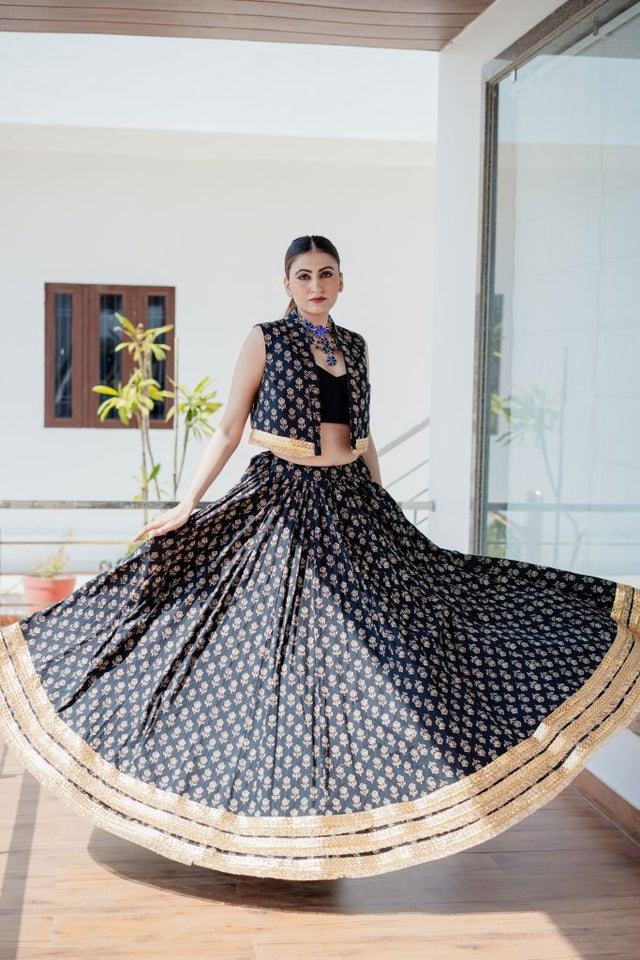 Navya Black Lehenga