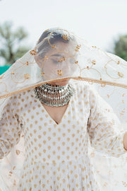Zuri White Anarkali Set Gulabo Jaipur