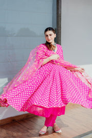 Zuri Pink Anarkali Set 3