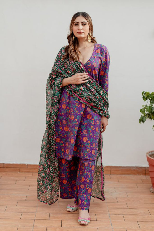 Arya Purple Straight Set