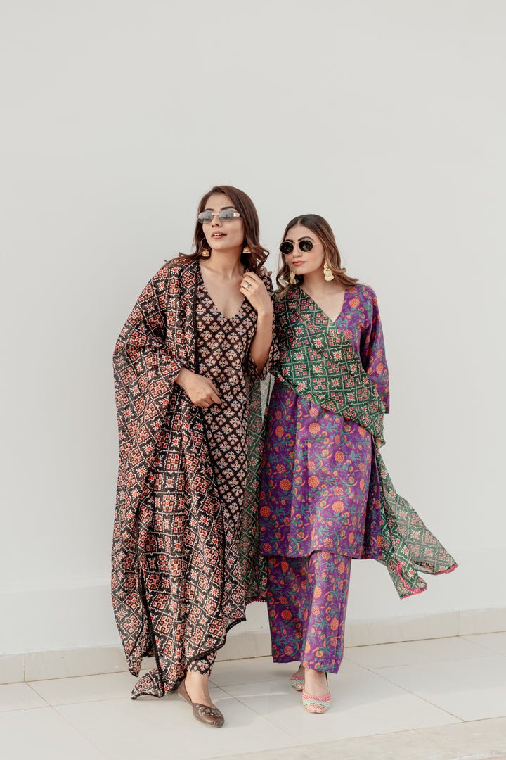 ARYA BLACK STRAIGHT SET Gulabo Jaipur