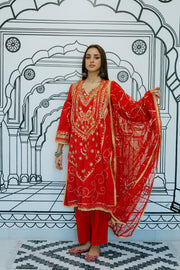Marina Red Straight Set Gulabo Jaipur