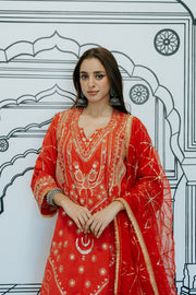 Marina Red Straight Set Gulabo Jaipur