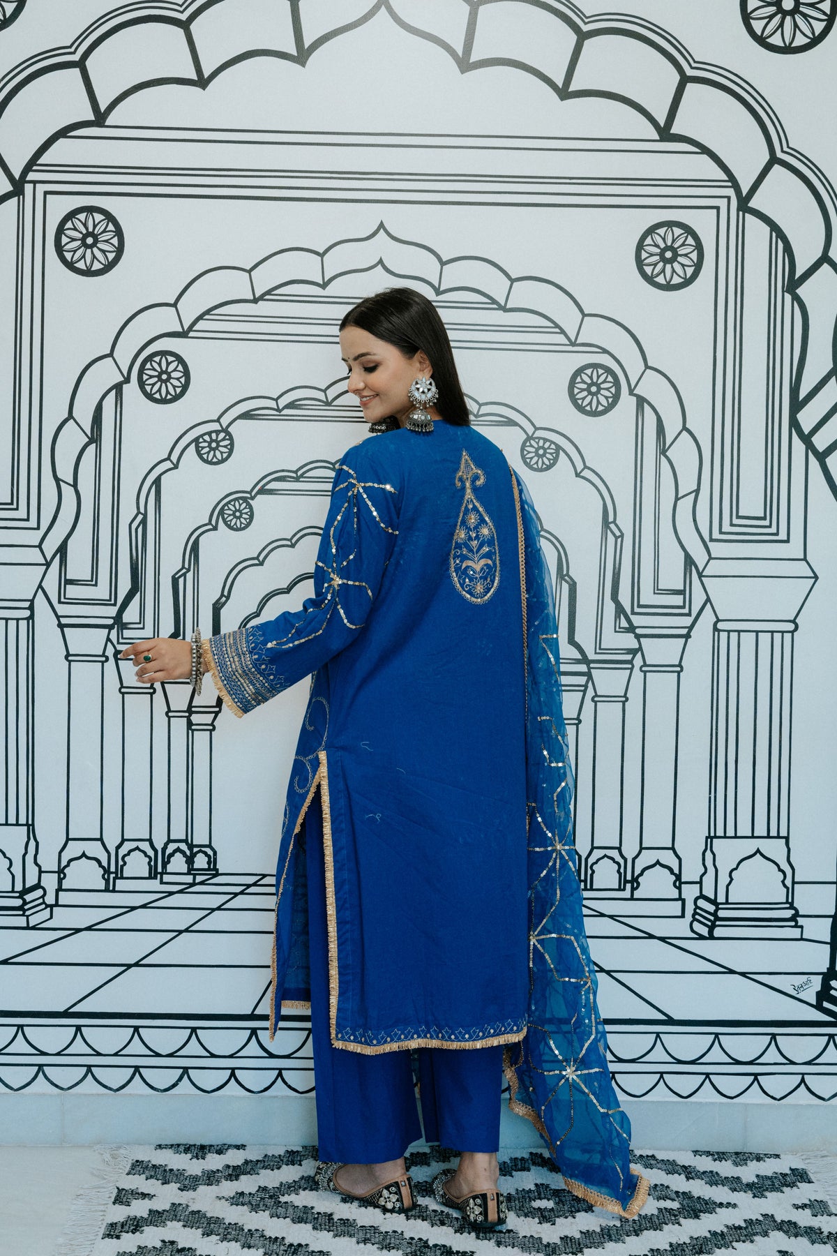 Marina  Blue Straight Set Gulabo Jaipur