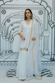 SANCH  WHITE SHARARA SET Gulabo Jaipur