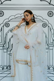 SANCH  WHITE SHARARA SET Gulabo Jaipur
