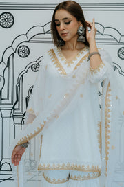 SANCH  WHITE SHARARA SET Gulabo Jaipur