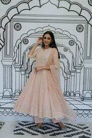 Rohee Peach Anarkali Set Gulabo Jaipur