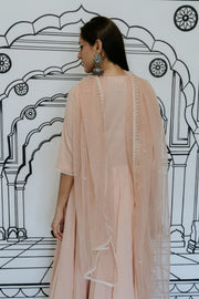 Rohee Peach Anarkali Set Gulabo Jaipur
