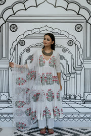 Wafa White Anarkali Set 1