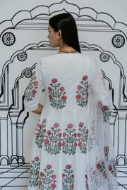 Wafa White Anarkali Set 5