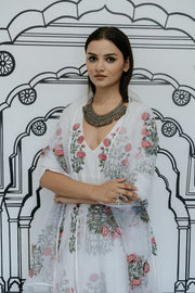 Wafa White Anarkali Set 7