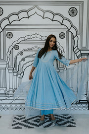 Rohee Blue Anarkali Set 2