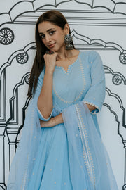 Rohee Blue Anarkali Set 4