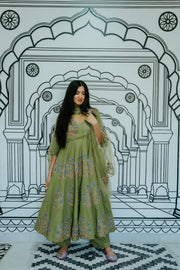 Wafa Green Anarkali Set 5
