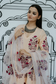 Wafa Peach Anarkali Set Gulabo Jaipur