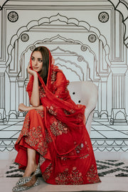 Wafa Red Anarkali Set 5