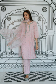 Niha Light Pink Straight Kurta Set 1
