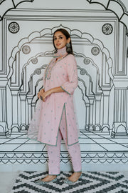 Niha Light Pink Straight Kurta Set 3