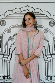 Niha Light Pink Straight Kurta Set 4